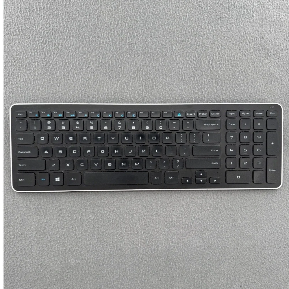 Dell Logitech Keyboard KM714 Wireless Black Slim Chiclet Multimedia Keys Office